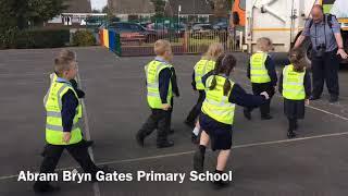 Ember’s bin wagon visits Abram Gates Primary School