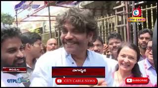 Telugu Actor Akkineni Nagarjuna and Amala in Tirumala For Akhil Movie Success