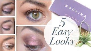 FIVE WEARABLE, EASY LOOKS |  ANASTASIA NORVINA PALETTE TUTORIAL AND REVIEW