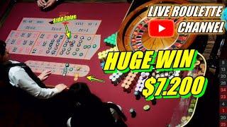  LIVE ROULETTE | HUGE WIN 7.200 In Real Vegas Casino  $100 Chips Inside Exclusive  2025-01-05