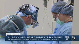 Inside an open heart surgery procedure