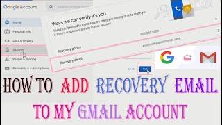 How to Add Recovery Email to My Gmail Account