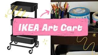 How I organize my art supplies - an art cart tour 2021