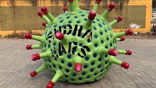 Coronavirus-shaped car spreads Covid-19 awareness in India