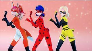 【MMD Miraculous】Paws N' Claws【Ladybug, Rena Rouge, Queen Bee】【60fps】