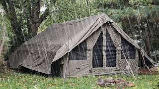 RAINY DAY INSIDE A COZY LUXURY INFLATABLE TENT Panda Air Large Khaki RBM Outdoors