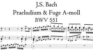 Bach - Praeludium & Fuge A-moll / A minor, BWV 551 - 'Bach' organ, Arnstadt, Hauptwerk