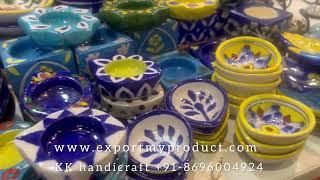 Blue Pottery Jaipur || Crockery and Home Decor   #export