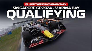 LIVE Data Formula 1 Qualifying Singapore GP Marina Bay 2024 + Commentary