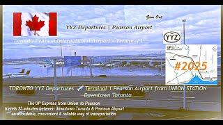 TORONTO YYZ Terminal 1 Departures ️Pearson Airport from UNION STATION Downtown Toronto #TrainToCity