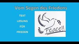 Vom Segen des Friedens - ein Text zum Innehalten