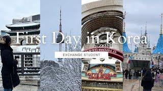 study abroad in korea ️  first full day in korea, lotte world, dorm haul, seoul to daejeon [ep 2]