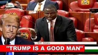 DRAMA!! MP Ndindi Nyoro's Microphone switched off after talking about Trump in Parliament!