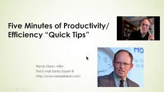 Randy Dean 5 Minutes of Random Tech Efficiency Productivity Tips