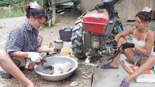 Full Video: Genius Repair Girl. Maintain broken machinery and engines. Neighbors need help