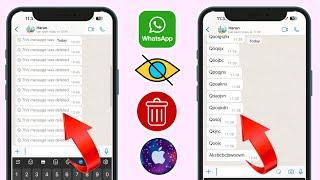 Como recuperar mensagens excluídas do WhatsApp no ​​iphone (2024) || See Deleted WhatsApp Message