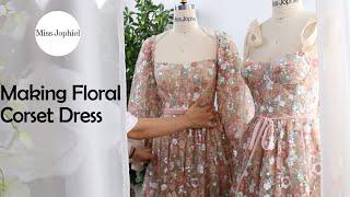 Sewing Magic: From Fabric to Fabulous - Making a Stunning Floral Beading Dress with Ease