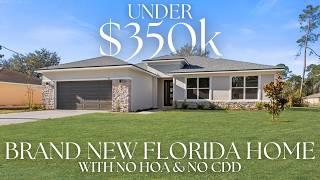 GORGEOUS NEW HOME UNDER $350K, NO HOA, NO CDD | OCALA, FLORIDA HOME TOUR