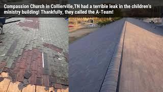 A-Team Roofing helped Compassion Church with their roof replacement - approved through insurance!