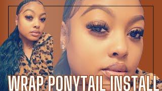 Beauty Supply Store Model Model Wrap Ponytail on 4B/C Hair | No Heat, No Stress! (Do I Like It? )"