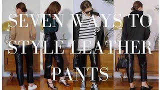 HOW TO STYLE LEATHER PANTS | Winter Outfit Ideas