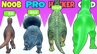 NOOB vs PRO vs HACKER vs GOD in Dino leaving Eat and Run