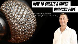 How to create a diamond pavè - Come creare un pavè di diamanti su fascia bombata - Jewellery school