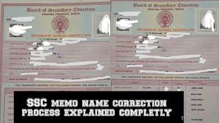 SSC memo name correction process explained completly| name correction | ssc memo |