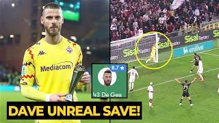 De Gea won MOTM after made UNREAL SAVE in stoppage time of last night's game against Genoa