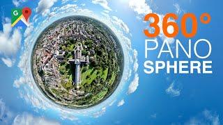 DJI DRONE 360° PANO SPHERE: Share on Google & Facebook