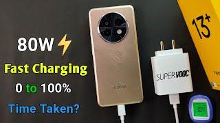 Realme 13+ 5G Charging Test | 80w SuperVooc | 0 to 100% Time Realme 13 Plus battery charge