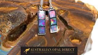 Gold Earrings, Green Earrings, Opal Stud Earrings - Australian Opal Direct | Worldwide Shipping