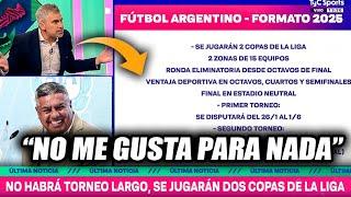 ​DEBATE CALIENTE EN TYC POR EL NUEVO FORMATO DEL FÚTBOL ARGENTINO PARA EL 2025