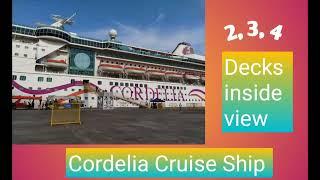 Cordelia Cruise Ship || 2, 3, 4 Decks inside view 