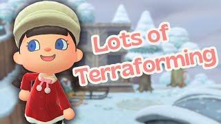 Terraforming Transition | Winter Christmas Cottagecore Island | ACNH Animal Crossing New Horizons