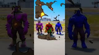 Gta v : Random Spiderman vs Red King Hulk Team Battlel Who is The Strongestl #gta #shorts