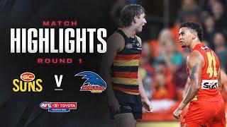 Gold Coast Suns v Adelaide Highlights | Round 1, 2024 | AFL