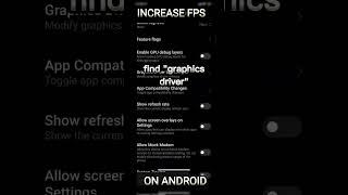 increase fps & reduce lag in mobile games / devices