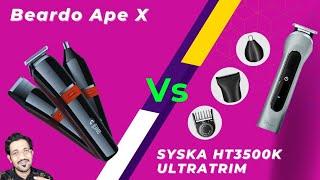 Beardo Ape X 3 In 1 Trimmer Vs Syska HT3500K Ultra Trim Styling Trimmer | Which Trimmer Should Buy ?