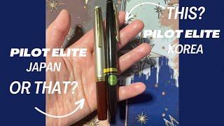 Tale of 2 Fountain Pen Elites: Pilot Elite Japan (14k) vs Pilot Elite Korea (stainless steel)