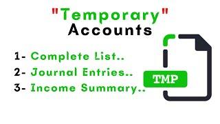 Temporary accounts in accounting