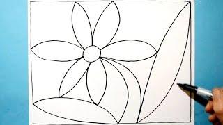 Cool 3D Flower Pattern / Line Illusion Drawing / Daily Art Therapy / Day 091