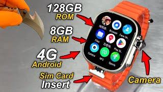 S9 Ultra (3) 4G Android SmartWatch With SimCard Insert & Camera️8GB RAM + 128GB ROM + HotSpot️