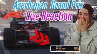 F1 AZERBAIJAN GRAND PRIX LIVE REACTION 2024 | Sergio and Sainz racing incident? Who was at fault?