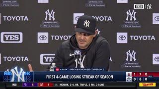 Aaron Boone discusses game against Angels