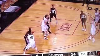 Nik Cochran drains a 3. Davidson Basketball vs Montana 2013