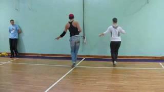 Nemanja Sonero & Mala Jeca footwork class in Nis