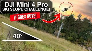 DJI Mini 4 Pro GOES MAD in 40° Ski Slope Active Track Challenge!