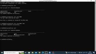 Net user Command Windows cmd