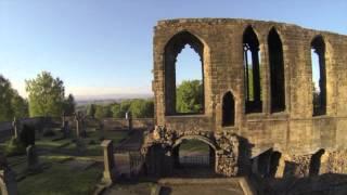 Dunfermline Abbey and Pittencrieff Park Aerial View Video using DJI Phantom